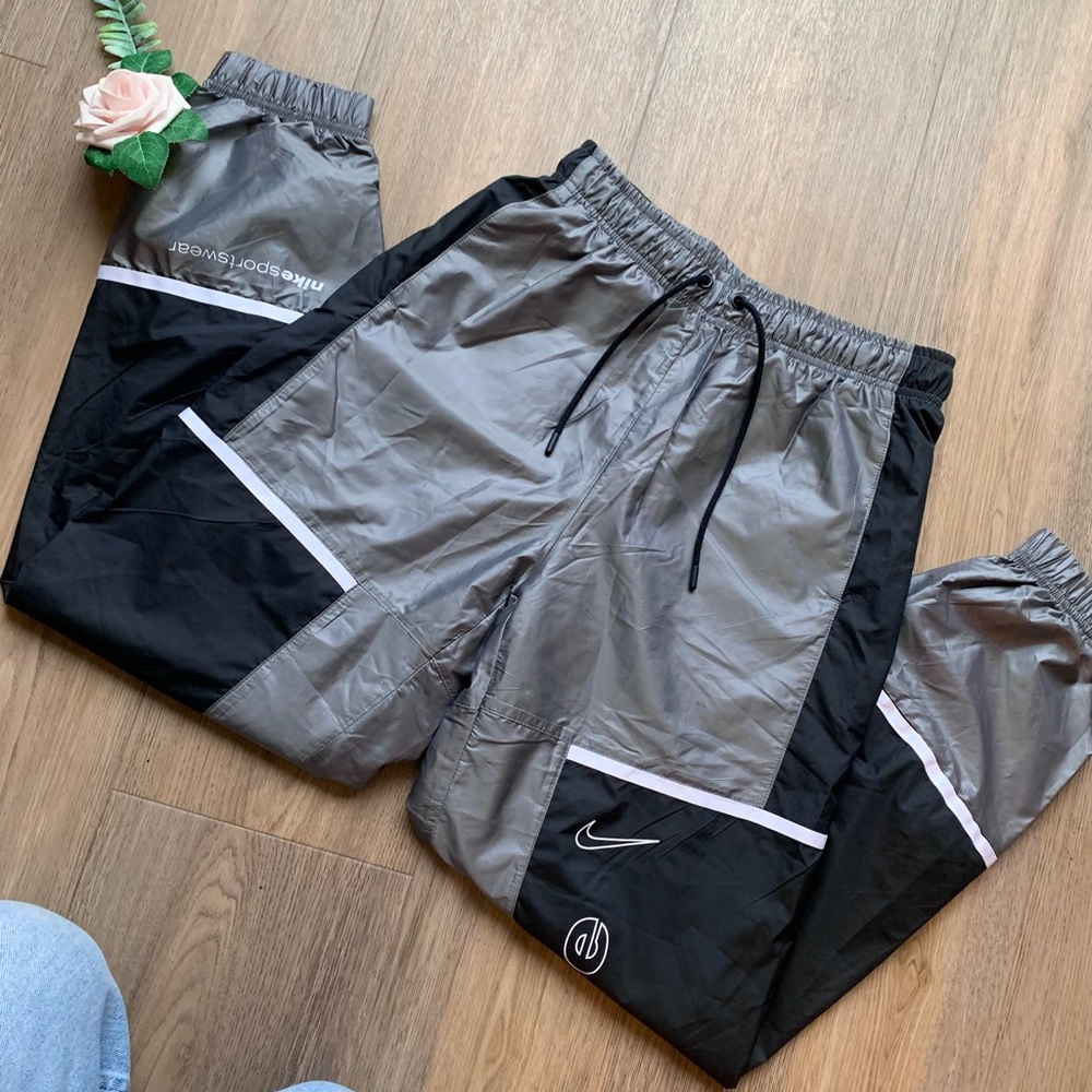 Nike Sportswear Black and Gray Woven Joggers